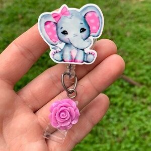 Cute Elephant Badge Holder